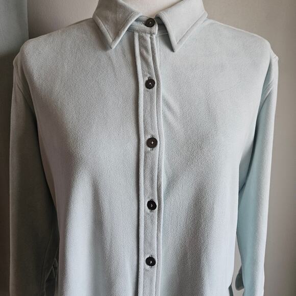 Vtg Mel & Lisa Pant‎ Set Size 8/10 Pastel Blue Minimalist Soft Knit 90s Casual - Picture 2 of 16